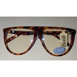 Marvy Aviator Thick Frame Glasses Nerd Blue Light Readers 0.00 BLACK 115256